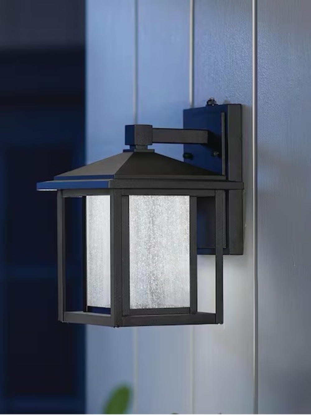 Outdoor Wall Lantern LED Sconce - Black Finish